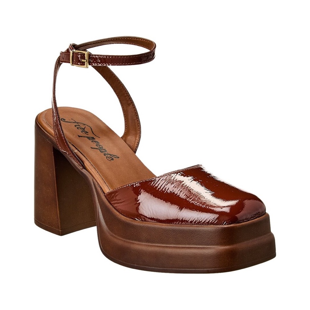 Free People Double Stack Platform Sandals Heels 36.5